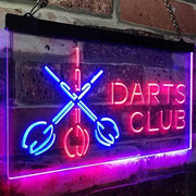 Darts Club LED Light Sign - LED Gift Works