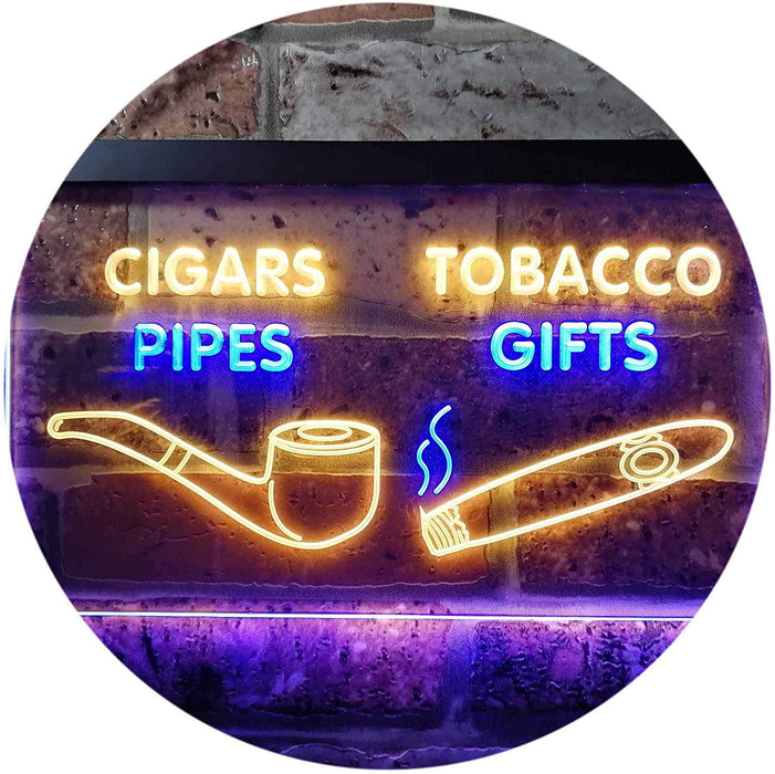 Cigar Pipes Tobacco Gifts LED Light Sign - Way Up Gifts