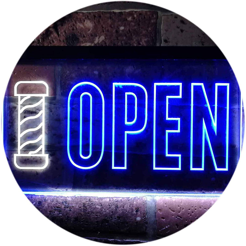 Barber Shop Pole Open LED Light Sign - LED Gift Works