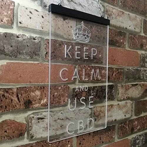 Keep Calm and Use CBD LED Light Sign - Way Up Gifts