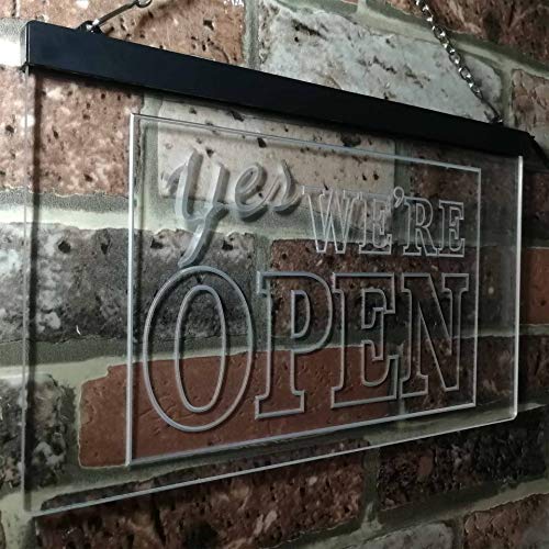 Yes We're Open LED Light Sign - LED Gift Works