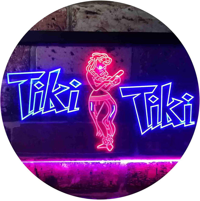Hula Dancer Tiki Tiki Bar LED Light Sign - Way Up Gifts