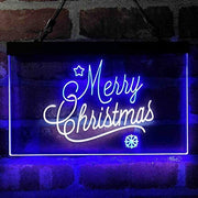 Merry Christmas Snowflakes LED Light Sign - LED Gift Works