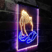 Religious Hands Praying LED Light Sign - LED Gift Works
