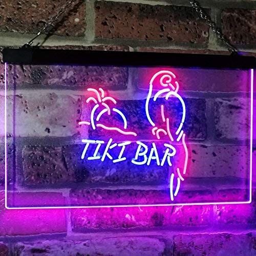 Parrot Tiki Bar LED Light Sign - Way Up Gifts