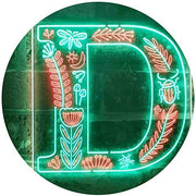 Family Name Letter D Monogram Initial LED Light Sign - LED Gift Works