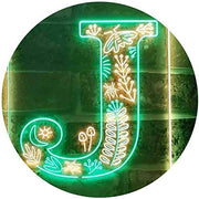 Family Name Letter J Monogram Initial LED Light Sign - LED Gift Works