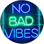 No Bad Vibes Room Display LED Light Sign - LED Gift Works