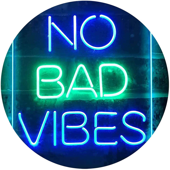 No Bad Vibes Room Display LED Light Sign - Way Up Gifts