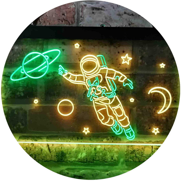Astronaut Planets Stars Space Moon LED Light Sign - Way Up Gifts