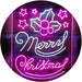 Merry Christmas Holly Leaves Star LED Light Sign - Way Up Gifts