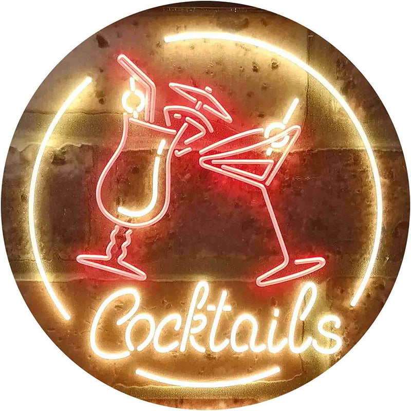 Cocktails LED Light Sign - LED Gift Works