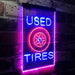 Auto Shop Car Garage Used Tires LED Light Sign - Way Up Gifts