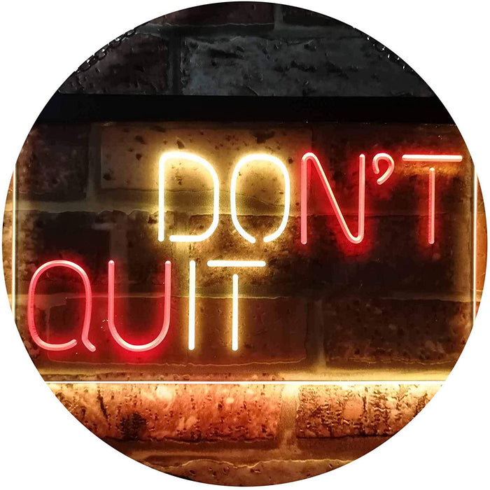 Don't Quit Do It Positive Quote Wall Decor LED Light Sign - Way Up Gifts