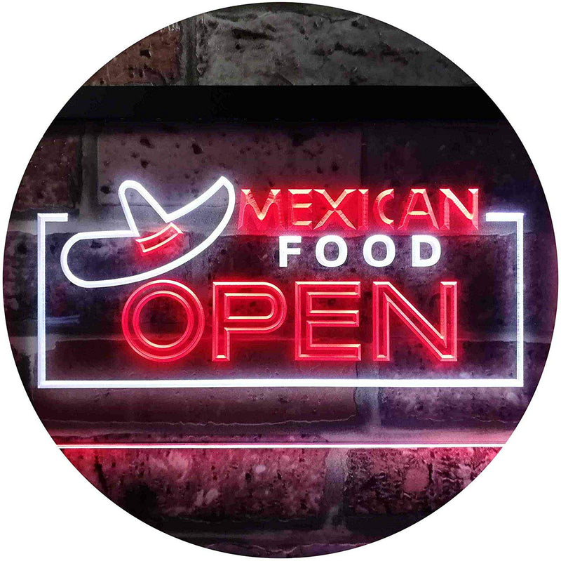 Restaurant Mexican Food Open LED Light Sign - LED Gift Works