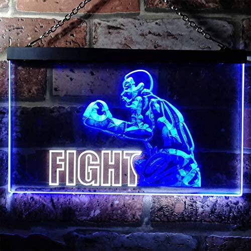 Fitness Gym Boxer Fight Boxing Man Cave LED Light Sign - LED Gift Works