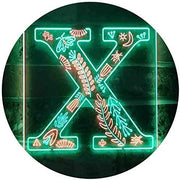 Family Name Letter X Monogram Initial LED Light Sign - LED Gift Works
