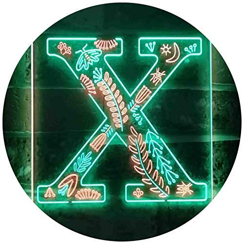 Family Name Letter X Monogram Initial LED Light Sign - LED Gift Works