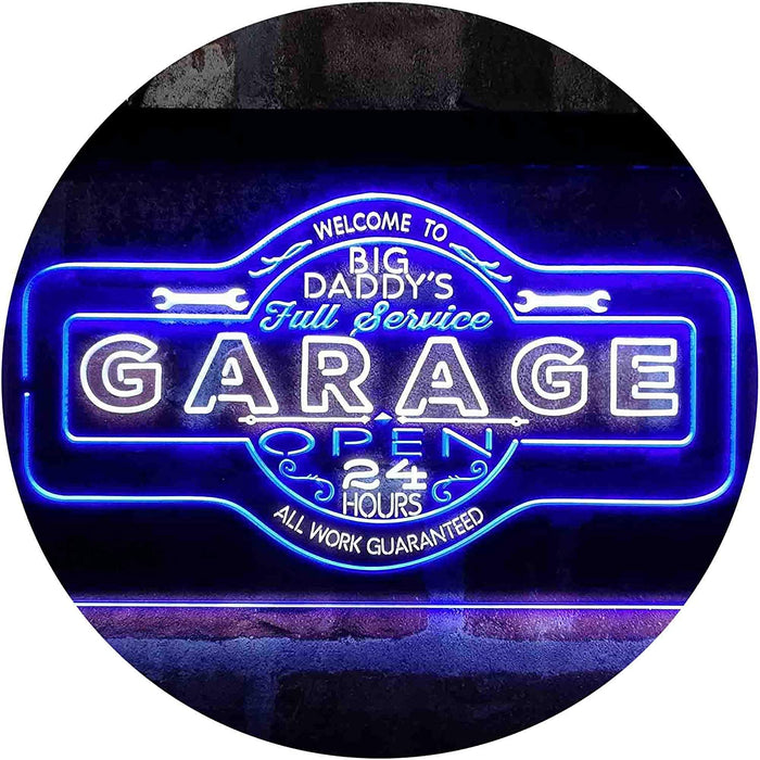 Big Daddy Garage Tools Man Cave LED Light Sign - Way Up Gifts