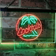 Palm Tree Cocktails LED Light Sign - LED Gift Works