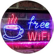 Free Wi-Fi Coffee LED Light Sign - LED Gift Works