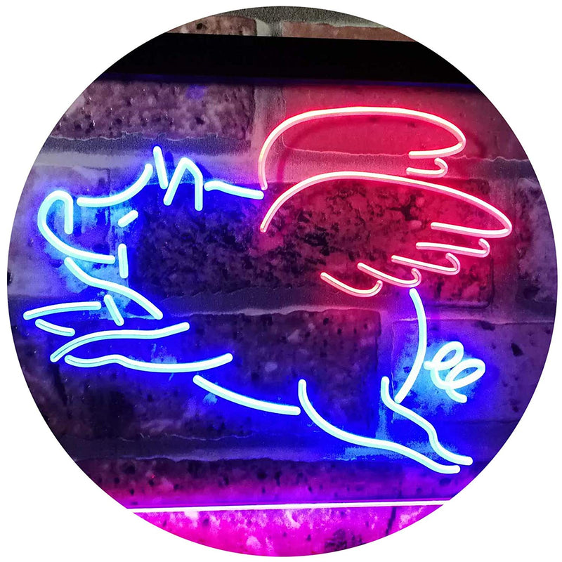 Flying Pig LED Light Sign - LED Gift Works