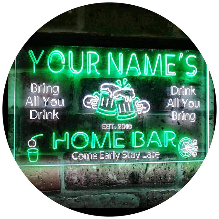 Personalized Home Bar LED Light Sign - Way Up Gifts