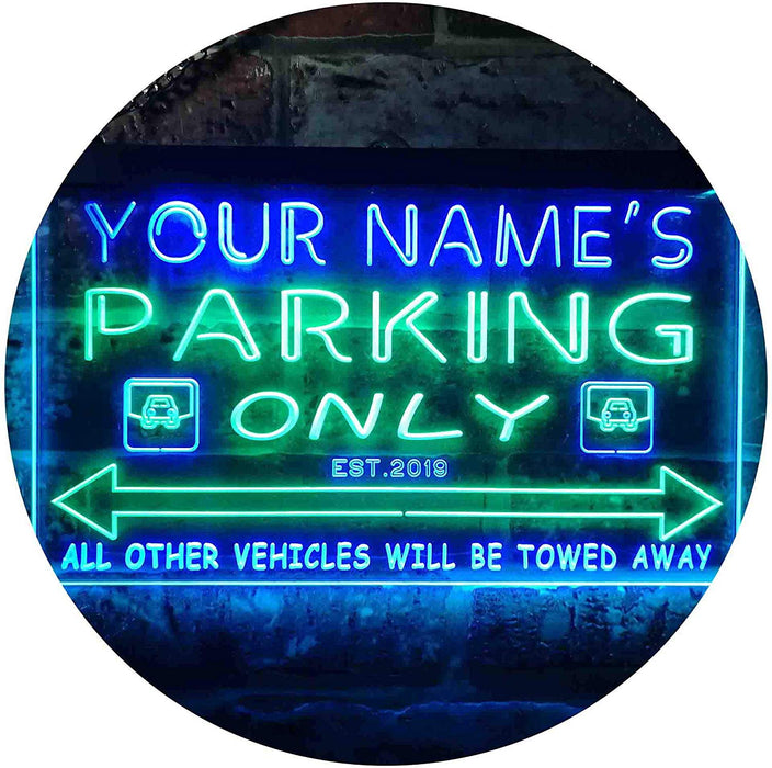 Personalized Parking Only LED Light Sign - Way Up Gifts