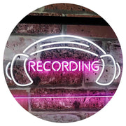 Headphones Recording LED Light Sign - LED Gift Works
