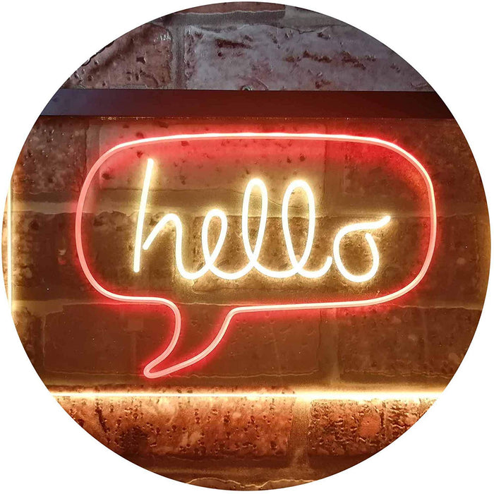 Hello Quote Bubble LED Light Sign - Way Up Gifts