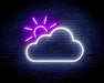 Cloud with Sun Appearing Flex Silicone LED Sign (Neon-Style, LED Technology) - Way Up Gifts