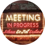 Meeting in Progress Do Not Disturb LED Light Sign - LED Gift Works