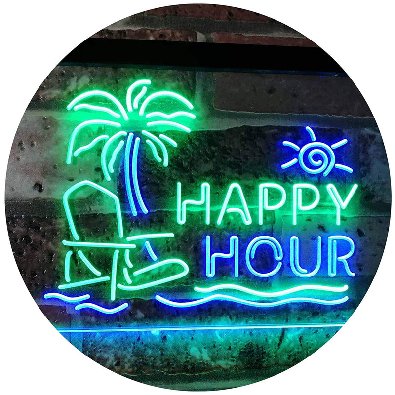 Happy Hour Led Signs Buy Beach Theme Happy Hour LED Neon Light Sign — LED Gift Works