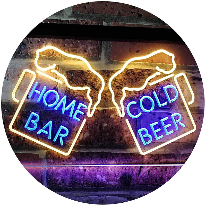 Home Bar Cold Beer Cheers LED Light Sign - LED Gift Works