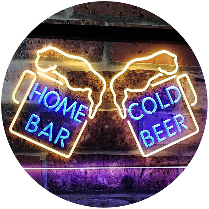 Home Bar Cold Beer Cheers LED Light Sign - Way Up Gifts