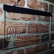 Merry Christmas & Happy New Year Dual Color LED Light Sign - LED Gift Works