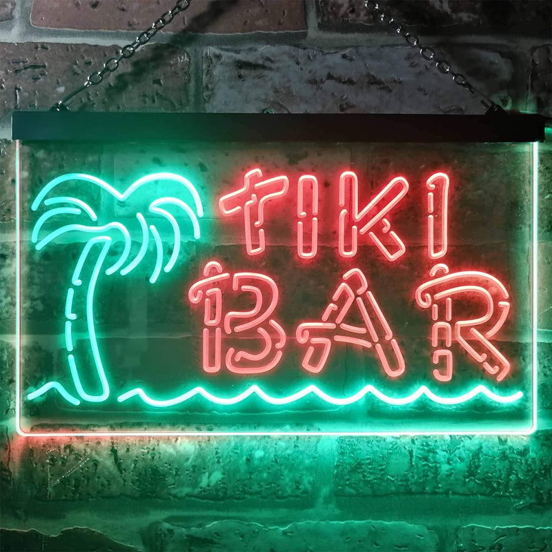 Tiki Bar Palm Tree LED Light Sign - LED Gift Works