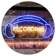 Headphones Recording LED Light Sign - LED Gift Works