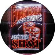 Everybody Deserves Another Shot Home Bar Humor Quote LED Light Sign - LED Gift Works
