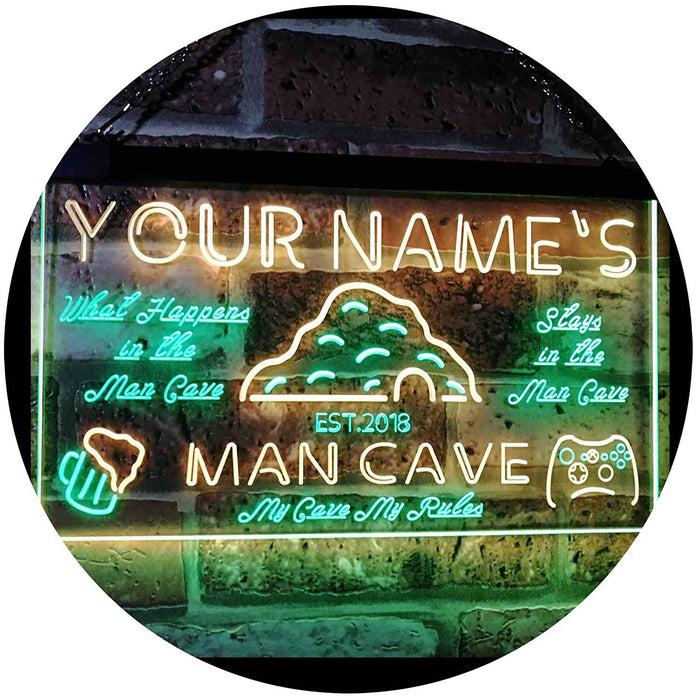 Personalized Man Cave LED Light Sign - Way Up Gifts
