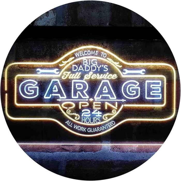 Big Daddy Garage Tools Man Cave LED Light Sign - Way Up Gifts