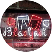 Poker Blackjack LED Light Sign - LED Gift Works
