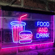 Soda Burgers Food and Drink LED Light Sign - LED Gift Works