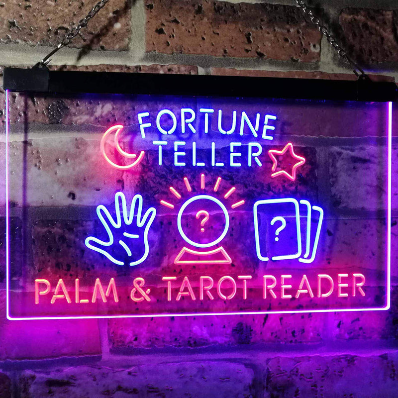 Psychic Fortune Teller Palm Tarot Reader LED Light Sign - LED Gift Works