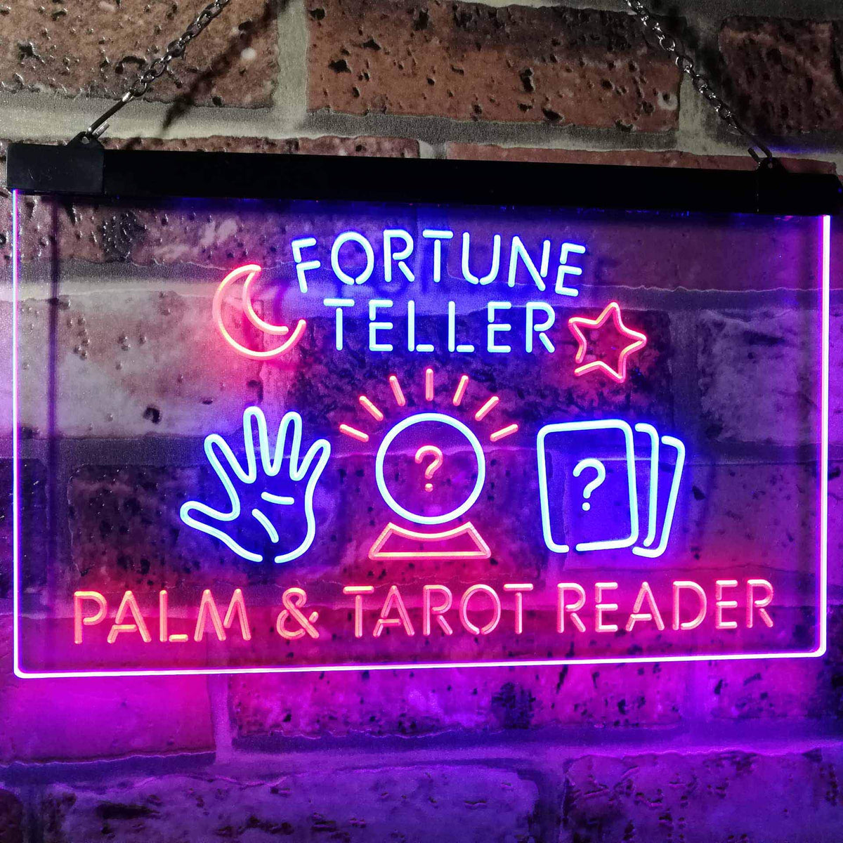 Buy Psychic Fortune Teller Palm Tarot Reader LED Neon Light Sign — LED ...