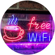 Free Wi-Fi Coffee LED Light Sign - LED Gift Works