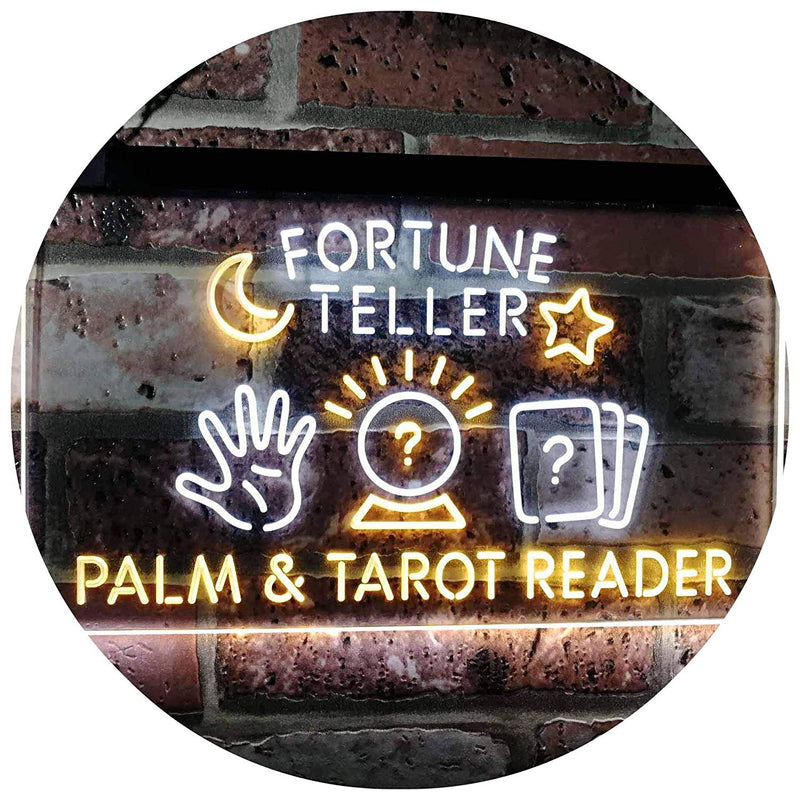Psychic Fortune Teller Palm Tarot Reader LED Light Sign - LED Gift Works
