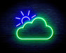Cloud with Sun Appearing Flex Silicone LED Sign (Neon-Style, LED Technology) - Way Up Gifts