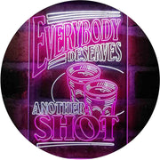 Everybody Deserves Another Shot Home Bar Humor Quote LED Light Sign - LED Gift Works