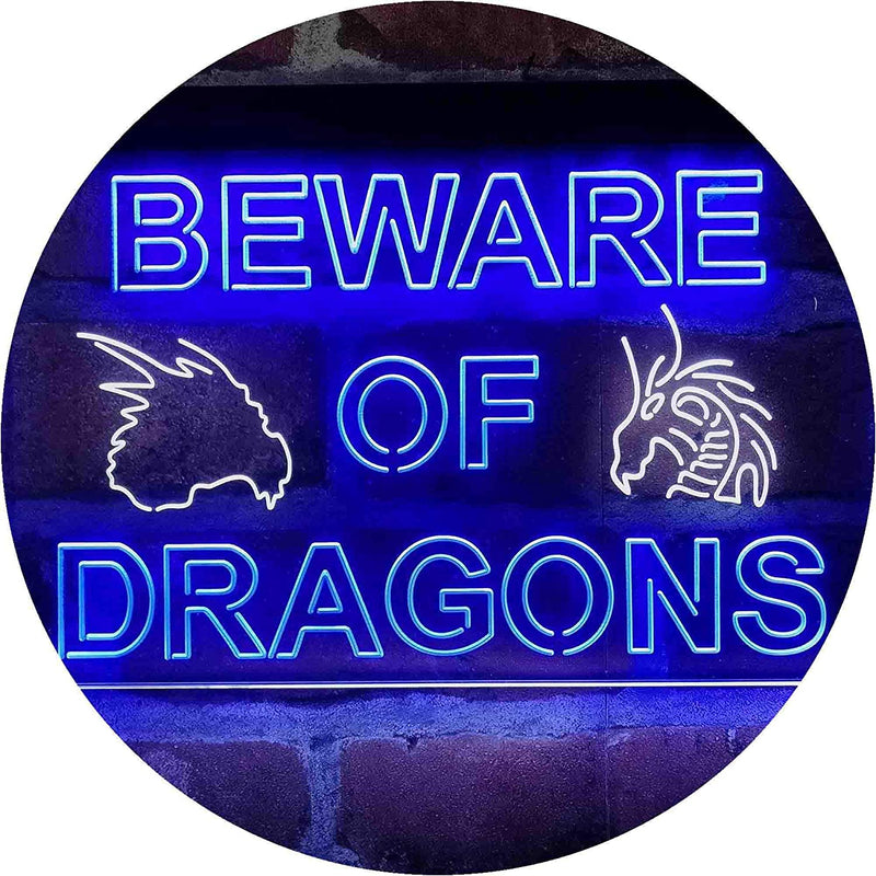 Beware of Dragon Kid Room Decoration LED Light Sign - LED Gift Works